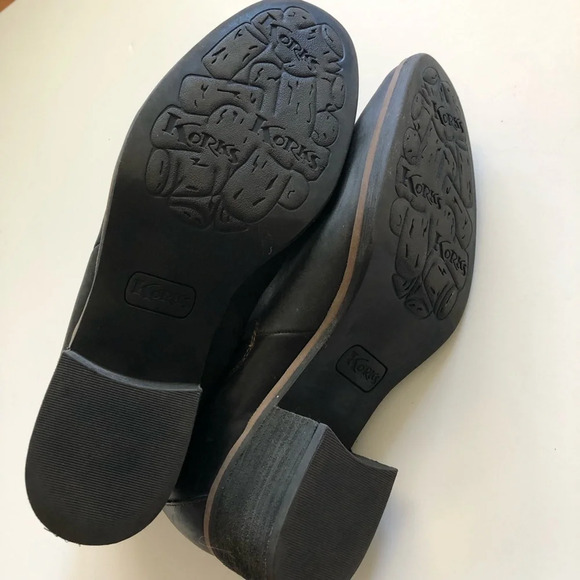 Korks by Korks-Ease Black Leather Tea Ankle Boots 9.5M - Picture 8 of 14